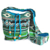 Jacquard Bag - Teal Sling Bag - JOLIGIFT.UK