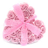 Set of 24 Soap Flower Heart Box - Pink Roses - JOLIGIFT.UK