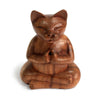 Wooden Carved Incense Burners - Lrg Yoga Cat - JOLIGIFT.UK