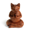 Wooden Carved Incense Burners - Med Yoga Cat - JOLIGIFT.UK