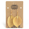 Earrings - Bravery Leaf - Gold - JOLIGIFT.UK
