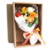 Boxed Hand Soap Flower Bouquet - Orange - JOLIGIFT.UK