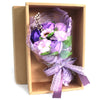 Boxed Hand Soap Flower Bouquet - Purple - JOLIGIFT.UK