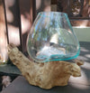 Molten Glass on Wood - Large Bowl - JOLIGIFT.UK