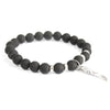 Angel Wing / Black Agate - Gemstone Bracelet - JOLIGIFT.UK