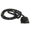 Buddha / Black Stone - Gemstone Necklace - JOLIGIFT.UK