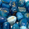 Runes Stone Set in Pouch - Blue Onyx - JOLIGIFT.UK