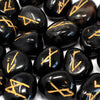 Runes Stone Set in Pouch - Black Onyx - JOLIGIFT.UK