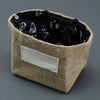 Natural Jute Cotton Gift Bag - Black Lining - Small - JOLIGIFT.UK