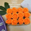 Joligift Luxury Spring Flower-Soap Bouquet  - 12 Peach Roses in Jute Box