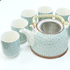 Herbal Teapot Set - Green Mosaic - JOLIGIFT.UK