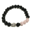 Lava Stone Bracelet - Buddha Rose Quartz - JOLIGIFT.UK