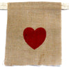 Natural Bunting I LOVE YOU (large with hearts) - JOLIGIFT.UK