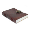 Leather World Map & Stitching Notebook (7x5") - JOLIGIFT.UK