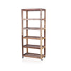 Six Shelf Display with Casters - Recycled Wood - JOLIGIFT.UK