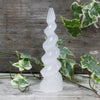 Selenite Spiral Unicorn Horn Tower - 15 cm - JOLIGIFT.UK