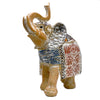 Thai Elephant - Good Luck - Terraccotta & Sky Blue 21 cm - JOLIGIFT.UK
