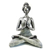 Yoga Lady Figure - Silver & White 24cm - JOLIGIFT.UK