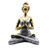 Yoga Lady Figure - Bronze & Silver 24cm - JOLIGIFT.UK