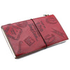 Handmade Leather Journal- The Adventure Begins - Red - (80 pages) - JOLIGIFT.UK