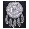 B&W Double Cotton Bedspread + Wall Hanging - Dreamcatcher - JOLIGIFT.UK