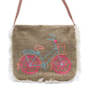 Fab Fringe Bag - Bicycle Embroidery - JOLIGIFT.UK