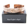 Copper Tibetan Bracelet - Wide Tribal Swirls - JOLIGIFT.UK