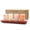 Set of 4 Himalayan Salt Shot Glasses & Wood Serving Stand - JOLIGIFT.UK