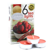 Set of 6 Scented Tealights - Strawberry - JOLIGIFT.UK