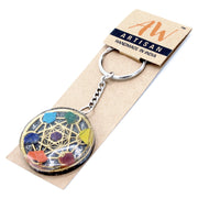 Orgonite Power Keyring - Round Seven Chakra - JOLIGIFT.UK