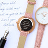 Handwriting Engraving Anaii Watch - Sweet Pink - JOLIGIFT.UK