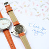 Personalised Anaii Watch Handwriting Engraving Blush Red - JOLIGIFT.UK