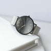 Handwriting Engraving - Men's Minimalist Watch + Steel Silver Mesh Strap - JOLIGIFT.UK