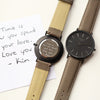 Handwriting Engraving - Men's Minimalist Watch + Urban Grey Strap - JOLIGIFT.UK