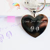 Hearts Forever Keychain With Handwriting Engraving - JOLIGIFT.UK