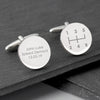 Personalised Gear Stick Round Cufflinks - JOLIGIFT.UK
