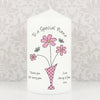 Personalised Flower in Vase Message Candle - JOLIGIFT.UK