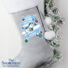 Personalised The Snowman and the Snowdog Luxury Silver Grey Stocking - JOLIGIFT.UK