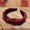 Burgundy Satin Braided Headband