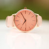 Ladies Architēct Coral - Handwriting Engraving + Light Pink Strap - JOLIGIFT.UK