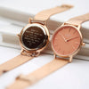Ladies Architēct Blanc - Handwriting Engraving + Rose Gold Mesh Strap 2 - JOLIGIFT.UK