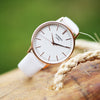 Ladies Architēct Blanc - Modern Font Engraving + White Strap - JOLIGIFT.UK