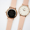 Ladies Architēct Blanc - Modern Font Engraving + Light Pink Strap - JOLIGIFT.UK