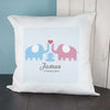 Baby Cushion Cover - Elephants (Blue) - JOLIGIFT.UK