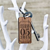 Custom Special Date Keyring - Rectangle Frame Design - JOLIGIFT.UK