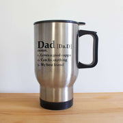 Definition of Dad Silver Travel Mug - JOLIGIFT.UK