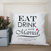 Eat Drink and be Married Couple Cushion Cover - JOLIGIFT.UK