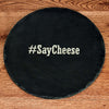 Hashtag Open Phrase Round Slate Cheese Board - JOLIGIFT.UK