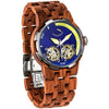 Men's Dual Wheel Automatic Kosso Wood Watch - For High End Watch Collectors - JOLIGIFT.UK