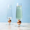 Monogrammed LSA Set Of Two Rose Gold Champagne Glasses - JOLIGIFT.UK